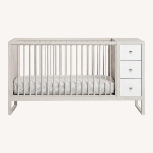 Used Crate & Kids West Light Gray Crib with Storage for sale on AptDeco