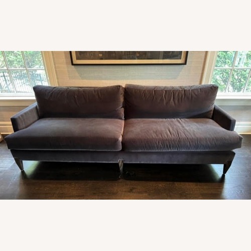 Used Vanguard Furniture Black Velvet 3+ Seater Sofa for sale on AptDeco