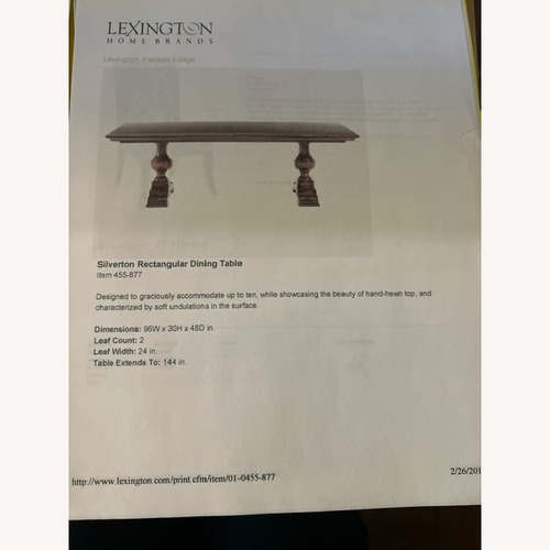 Used Lexington Home Brands Silverton Dining Table for sale on AptDeco