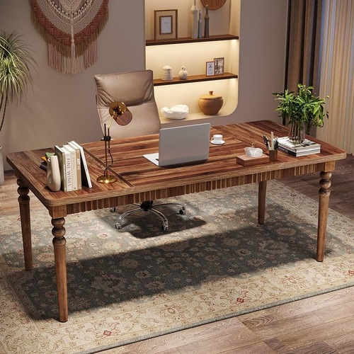 Used Wayfair Dark Brown Wood Desk for sale on AptDeco