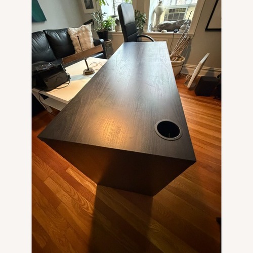 Used IKEA Black Wood Desk for sale on AptDeco