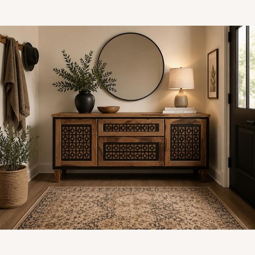 Used Walnut Live Edge Console Sideboard Buffet for sale on AptDeco