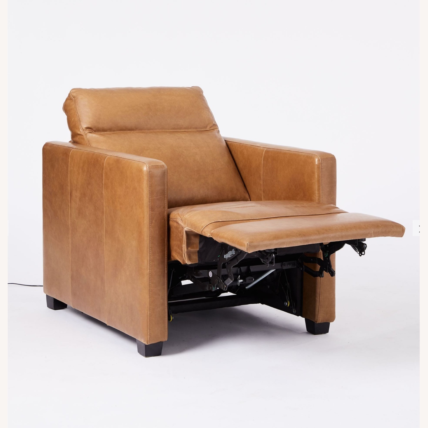 West Elm Light Brown Leather Recliner - image-6