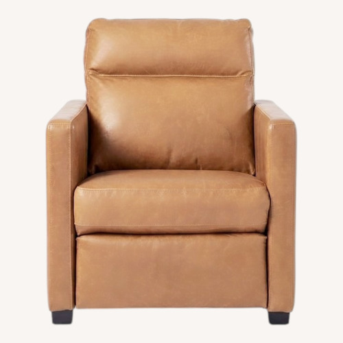 Used West Elm Light Brown Leather Recliner for sale on AptDeco