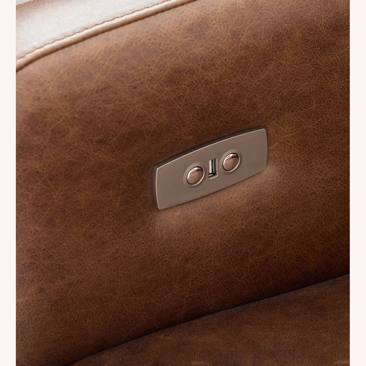 West Elm Light Brown Leather Recliner - image-7