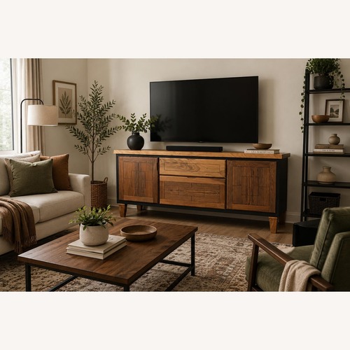 Used Walnut Live Edge Top Console Sideboard for sale on AptDeco
