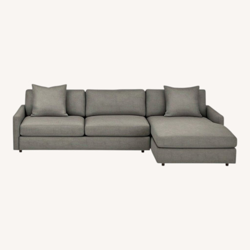 Used Room & Board Dark Gray Fabric 2 Piece Sectional for sale on AptDeco