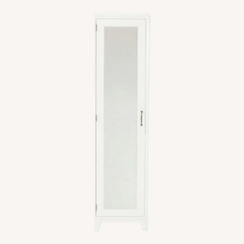 Used Pottery Barn White Wood Armoire for sale on AptDeco