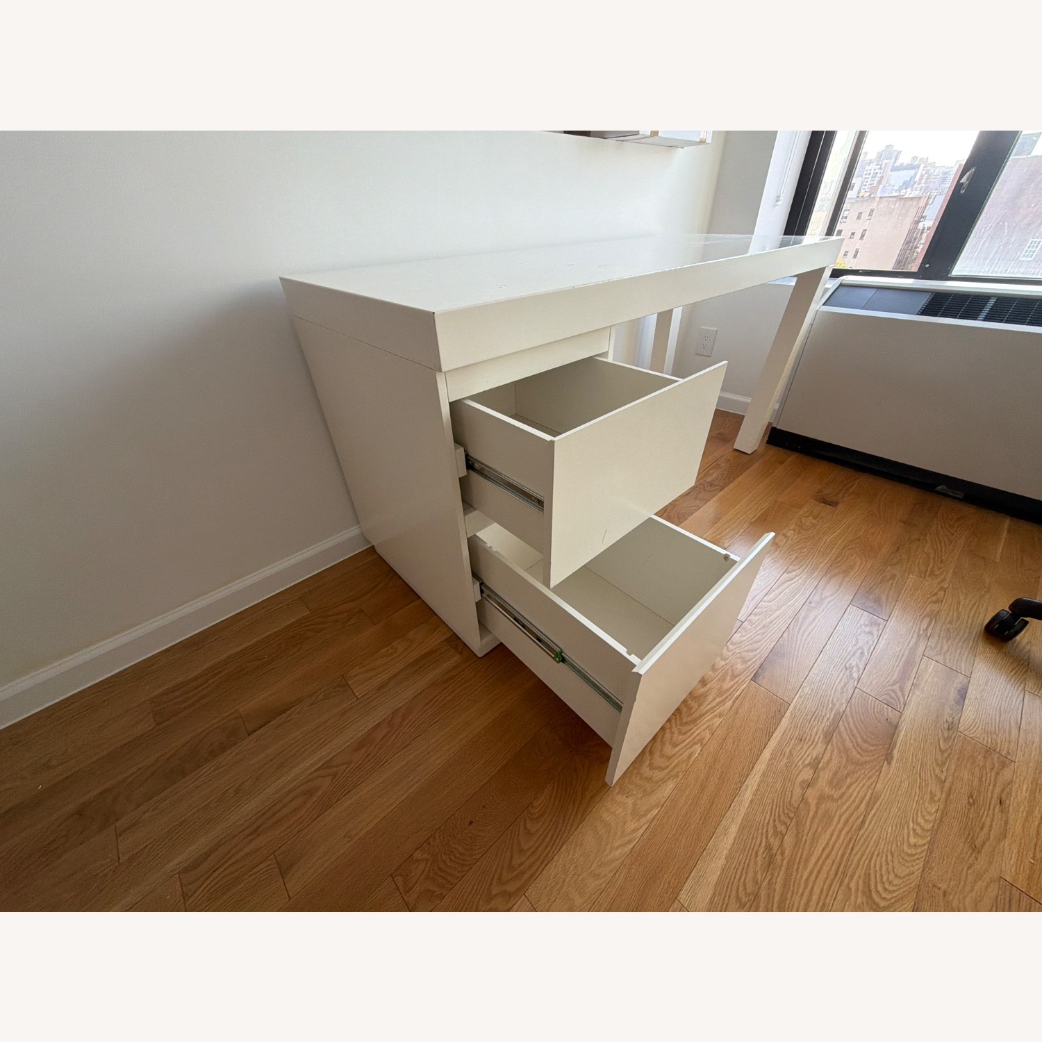 West Elm Parsons Dest with File Cabinet - image-2