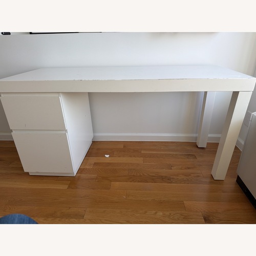 Used West Elm Parsons Dest with File Cabinet for sale on AptDeco