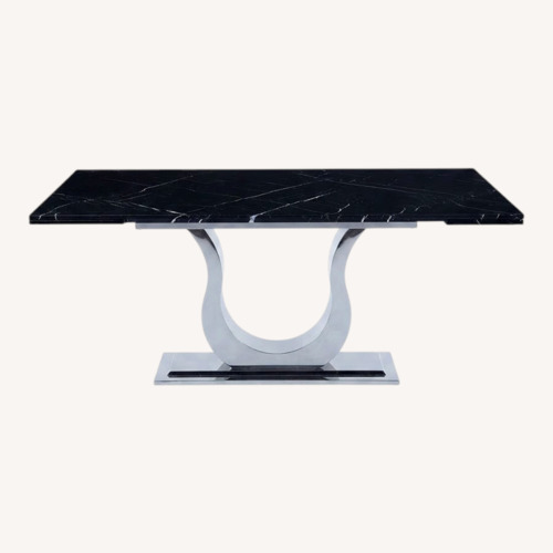 Used Luxury Marble Extendable Dining Set for sale on AptDeco