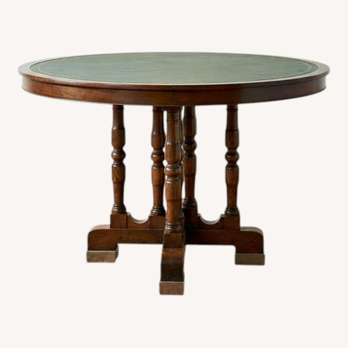 Used Vintage/Antique Dark Brown Wood Side Table for sale on AptDeco