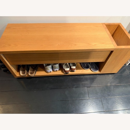 Used Blu Dot Go Forth Bench Shoe Rack Umbrella for sale on AptDeco