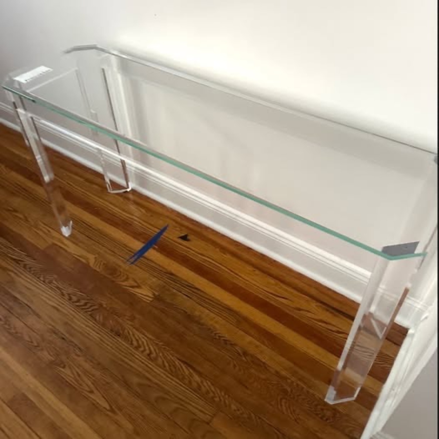 Andrew Martin Augustine Acrylic Console Table/Glass Top - image-3