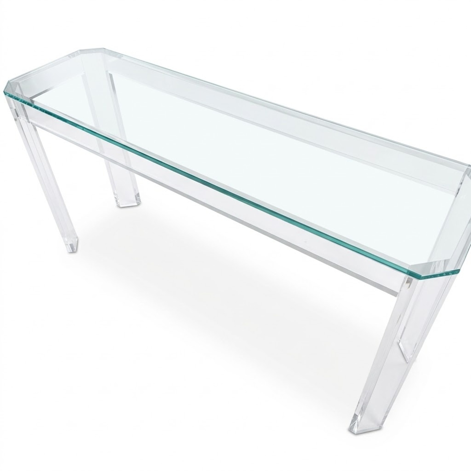 Andrew Martin Augustine Acrylic Console Table/Glass Top - image-5