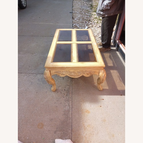 Used Vintage/Antique White Wood Coffee Table for sale on AptDeco