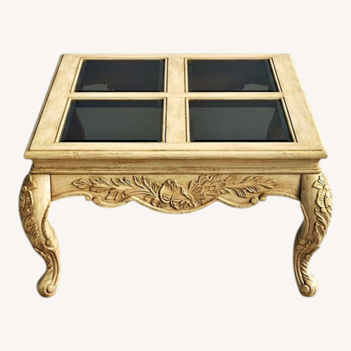 Used Vintage/Antique White Wood Coffee Table for sale on AptDeco