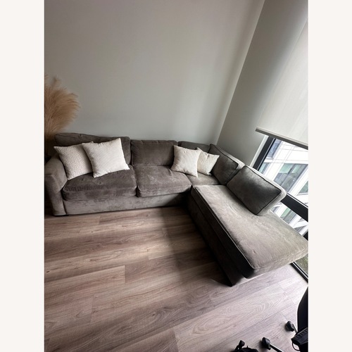 Used Jonathan Lewis L-shape Couch With Pull Out Bed for sale on AptDeco