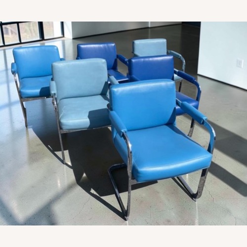 Used Vintage Milo Baughmagn Blue Cantilever Chairs for sale on AptDeco