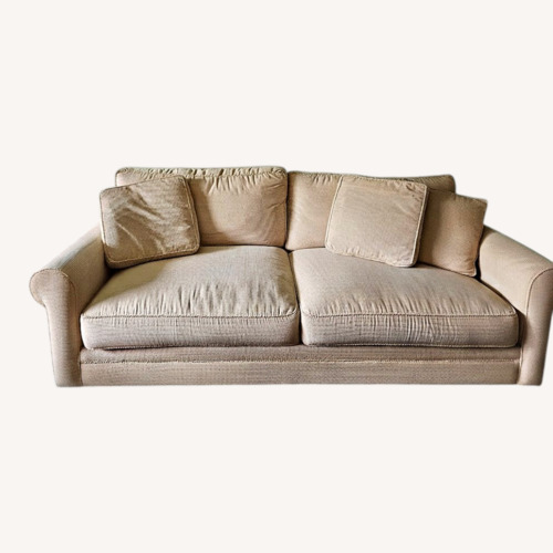 Used Crate & Barrel Natural Fabric Sleeper Sofa for sale on AptDeco