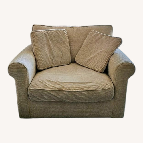 Used Crate & Barrel Natural Fabric Chair and a Half for sale on AptDeco