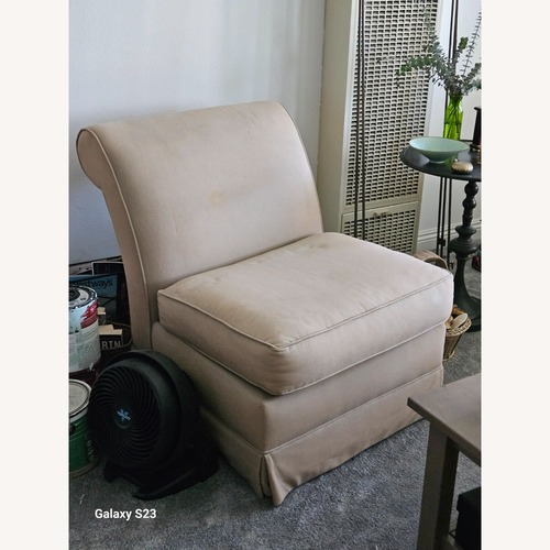 Used Green Fabric Accent Chair for sale on AptDeco