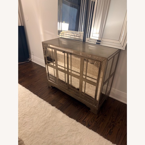 Used Wayfair Silver Mirrored Glass Sideboard for sale on AptDeco