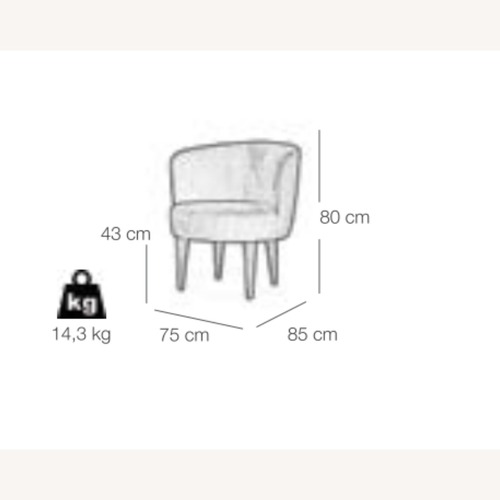 Used Deep Navy Velvet Barrel Accent Chairs Set of 2 for sale on AptDeco
