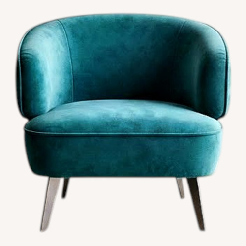 Used Green Velvet Tufted Accent Chairs Set of 2 for sale on AptDeco