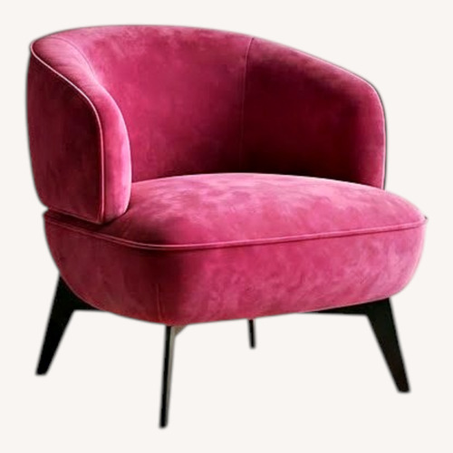 Used Pink Velvet Accent Armchairs Set of 2 for sale on AptDeco