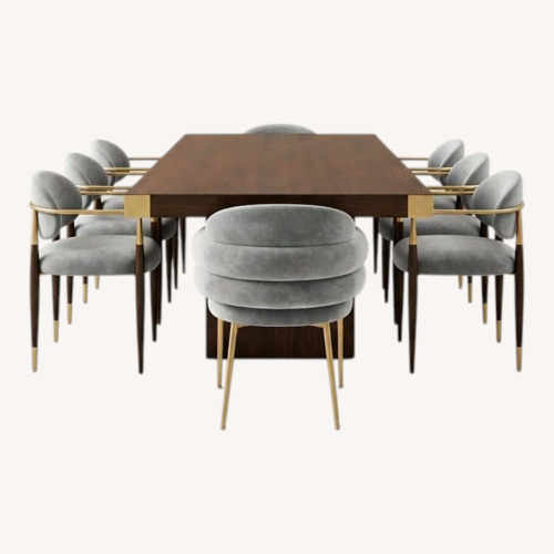 Used Modern Glam Dining Set Table 8 Chairs for sale on AptDeco
