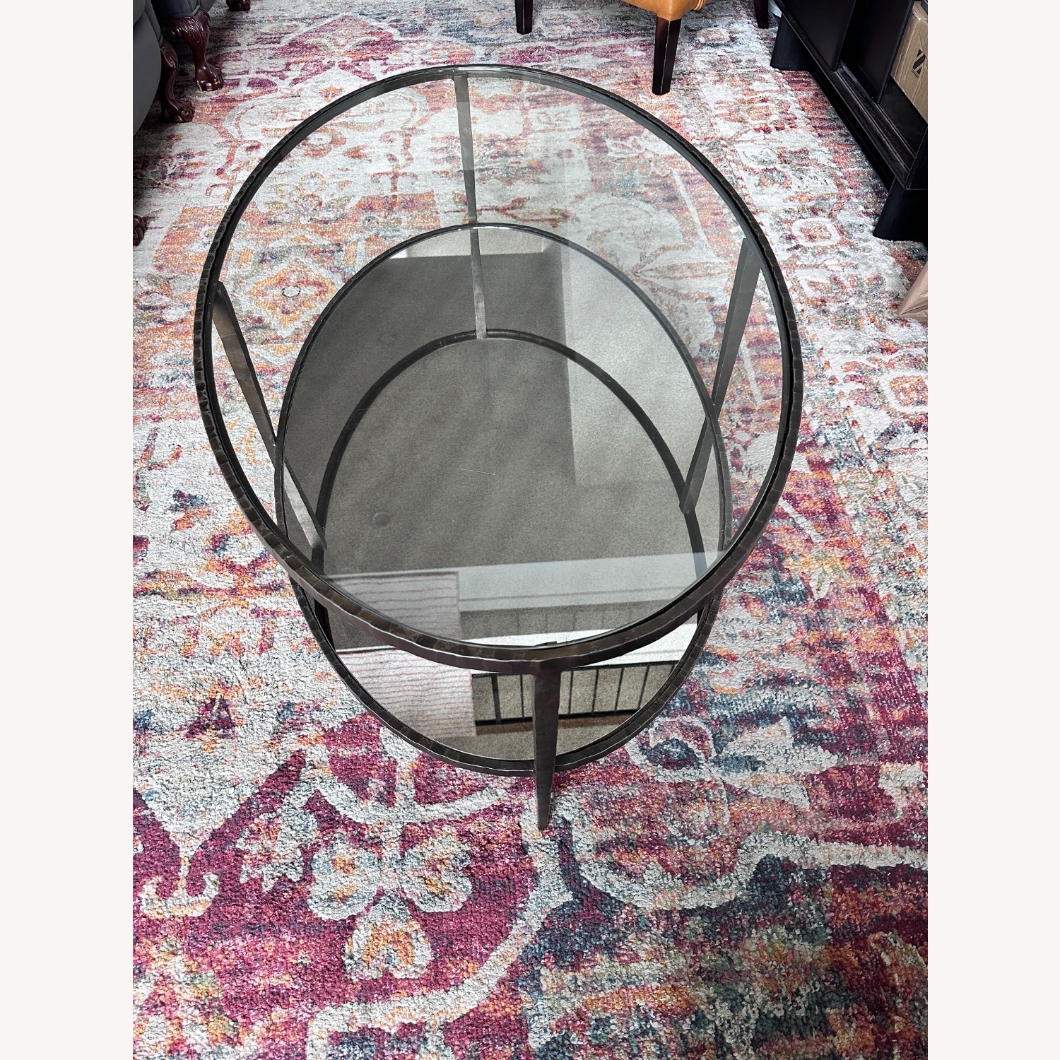 Crate & Barrel Transparent Glass Coffee Table - image-3