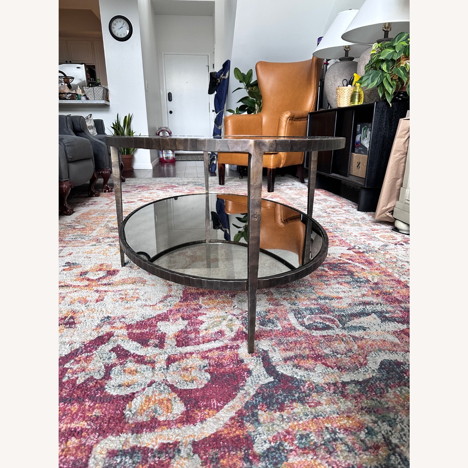 Crate & Barrel Transparent Glass Coffee Table - image-4