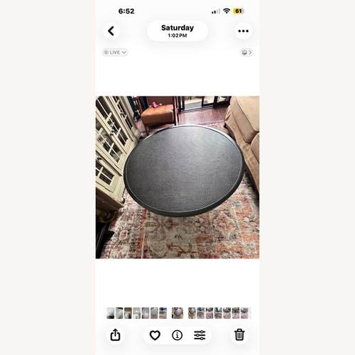Used Black Metal Dining Table for sale on AptDeco