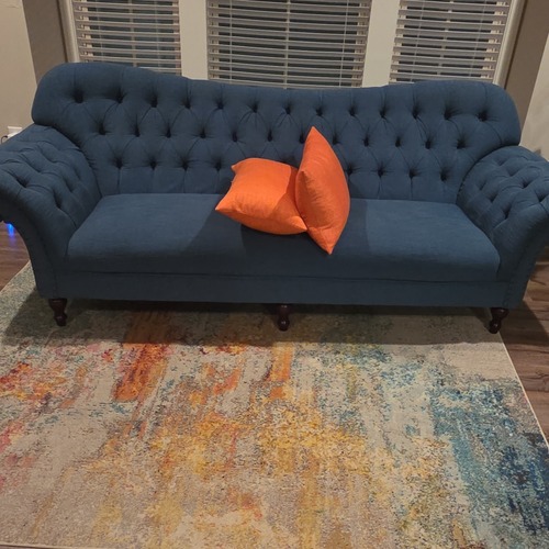 Used Blue Fabric 3+ Seater Sofa for sale on AptDeco