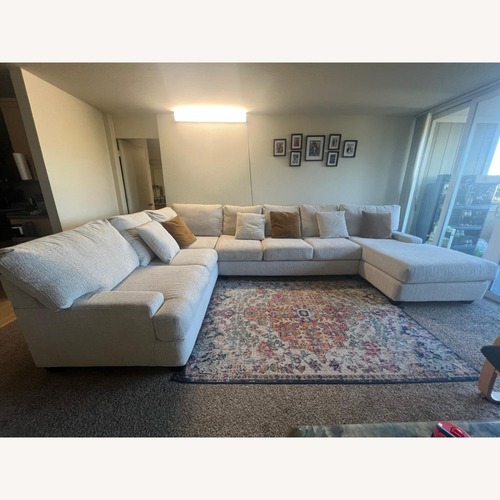 Used Living Spaces Light Gray 3+ Piece Sectional for sale on AptDeco