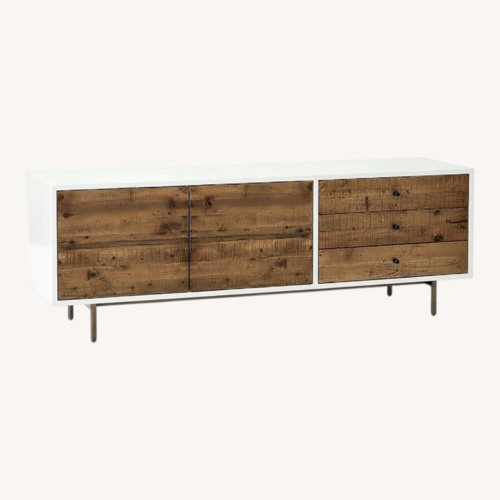 Used West Elm Reclaimed Wood + Lacquer Media Console 70" for sale on AptDeco