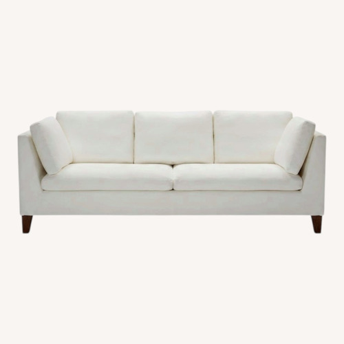 Used IKEA Stockholm White Fabric 2 Seater Sofa for sale on AptDeco