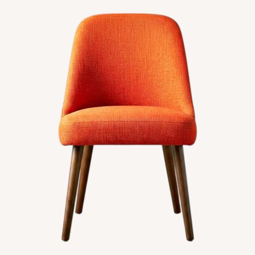Used West Elm Mid-Century Upholstered Red Accent Chairs - Set of 2 for sale on AptDeco
