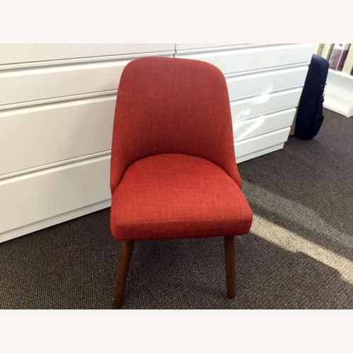 Used West Elm Mid-Century Upholstered Red Accent Chairs - Set of 2 for sale on AptDeco