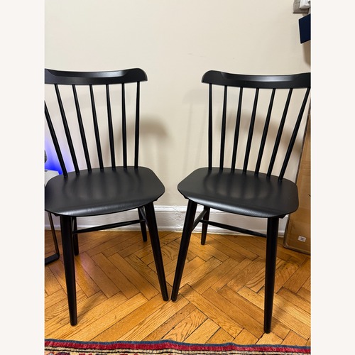 Used Design Within Reach Salt Black Wood Dining Chair (2) for sale on AptDeco