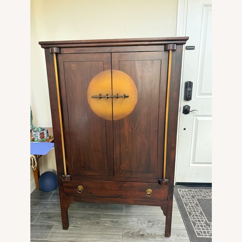 Used Pier 1 - Asian-Style Armoire Mahogany Finish for sale on AptDeco