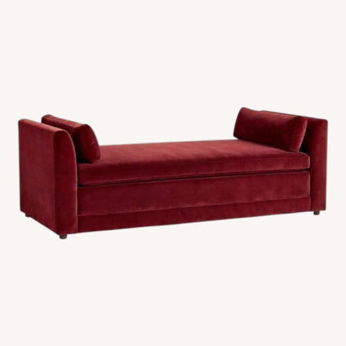 Used Pottery Barn Luna Daybed Sleeper in Merlot Velvet for sale on AptDeco