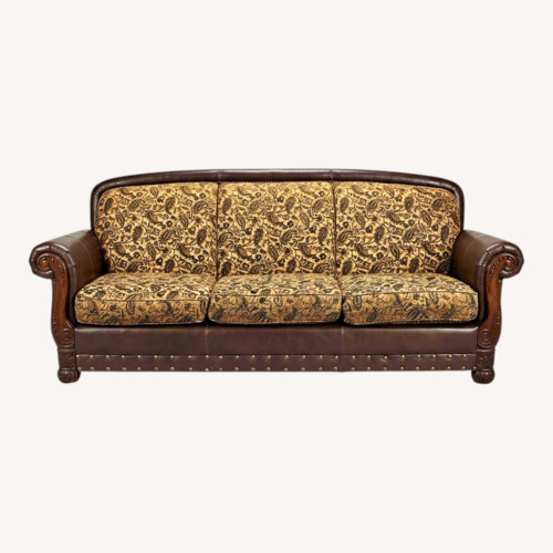 Used Schnadig Dark Brown Leather 3+ Seater Sofa for sale on AptDeco