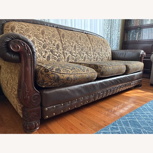 Used Schnadig Dark Brown Leather 3+ Seater Sofa for sale on AptDeco