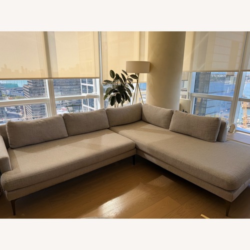 Used West Elm Andes Sectional Couch XL - Light Gray for sale on AptDeco