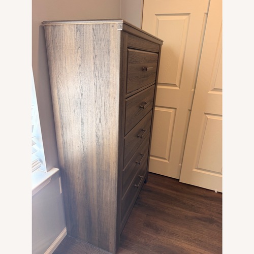 Used Light Gray Wood Dresser for sale on AptDeco