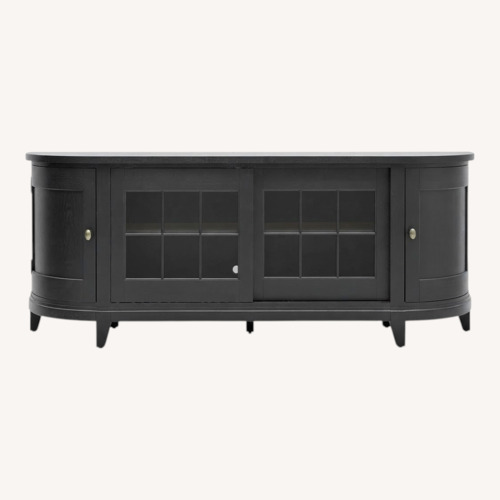 Used Jordan's Furniture Black Wood Media Storage for sale on AptDeco