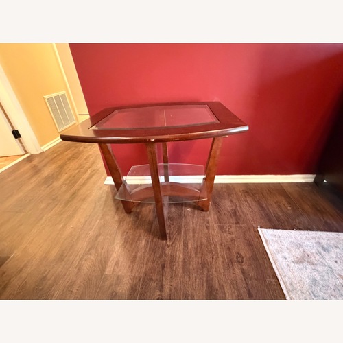 Used Dark Brown Wood Side Table for sale on AptDeco