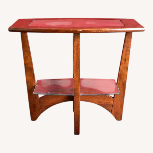 Used Dark Brown Wood Side Table for sale on AptDeco